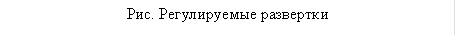 Рис. Регулируемые развертки