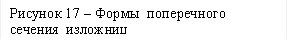 Рисунок 17 – Формы поперечного сечения изложниц