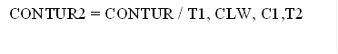 CONTUR2 = CONTUR / T1, CLW, C1,T2&#13;&#10;&#13;&#10;