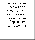 организация расчетов в иностранной и национальной валютах по биржевым соглашениям