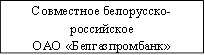 Cовместное белорусско-&#13;&#10;российское &#13;&#10;ОАО «Белгазпромбанк»&#13;&#10;
