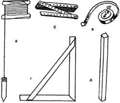 Описание: Контрольно-измерительные инструменты для каменной кладки