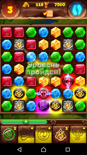 Как пройти 384 уровень Планеты самоцветов на три звезды