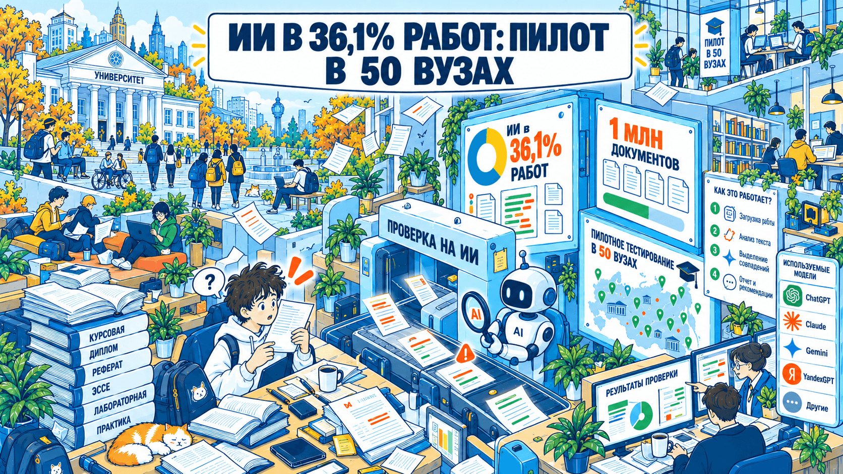 Антиплагиат 2.0 в вузах: как новая система проверяет текст на ИИ и нейросети