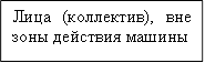 Лица (коллектив), вне зоны действия машины
