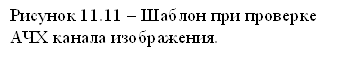 Рисунок 11.11 – Шаблон при проверке АЧХ канала изображения. 