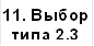11. Выбор типа 2.3 
