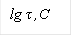 lg τ ,C