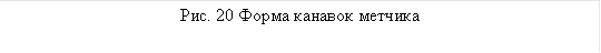 Рис. 20 Форма канавок метчика