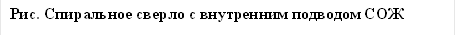 Рис. Спиральное сверло с внутренним подводом СОЖ