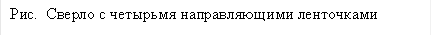 Рис. Сверло с четырьмя направляющими ленточками