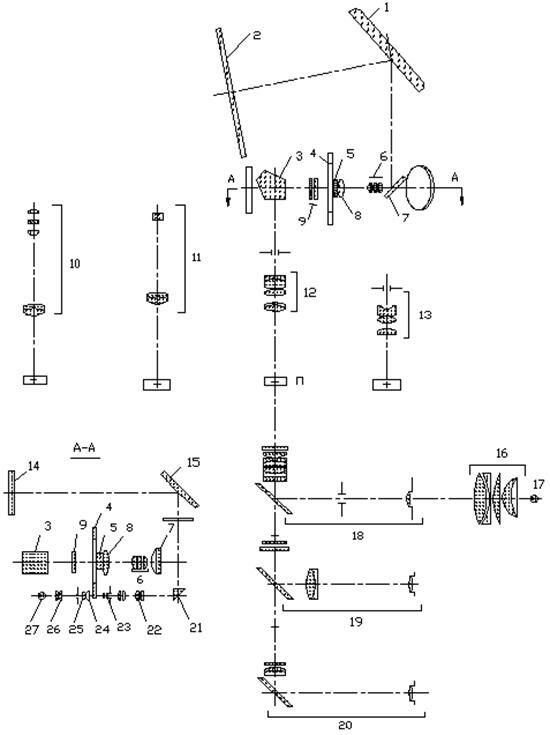 Описание: Микроскоп с экраном-чертеж