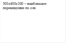 500х400х300 – наибольшее перемещение по оси
