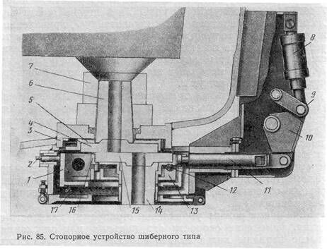 Описание: Стопорное устройство шиберного типа