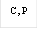 C, P