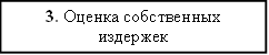 3. Оценка собственных издержек