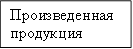 Произведенная продукция