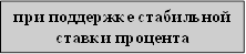 при поддержке стабильной ставки процента