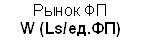 Рынок ФП W (Ls/ед.ФП) 