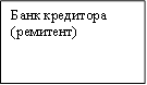 Банк кредитора (ремитент)