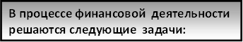 В процессе финансовой деятельности решаются следующие задачи: