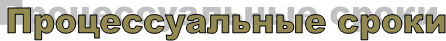 Процессуальные сроки