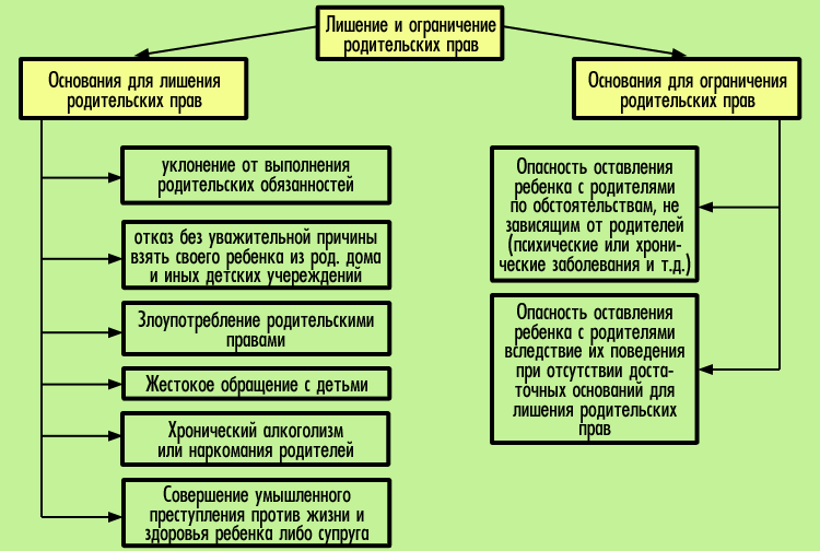 Описание: Лишение и ограничение родительских прав