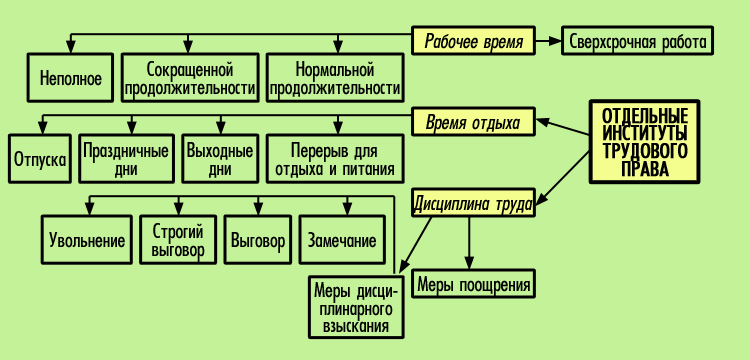 Описание: Отдельные институты трудового права