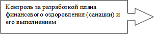 Контроль за разработкой плана финансового оздоровления (санации) и его выполнением