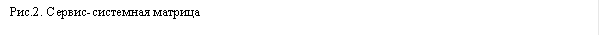 Рис.2. Сервис-системная матрица 
