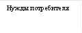 Нужды потребителя