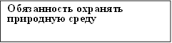 Обязанность охранять природную среду