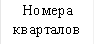 Номера кварталов