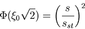 Описание: begin{displaymath} Phi(xi_0sqrt{2}) = left(frac{s_{п}}{s_{st}}right)^2 end{displaymath}