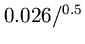 Описание: $0.026 м/с^{0.5}$