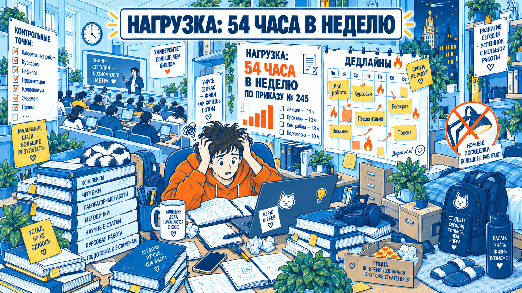Тайм-менеджмент для студентов: как управлять временем, всё успевать и не выгорать в вузе