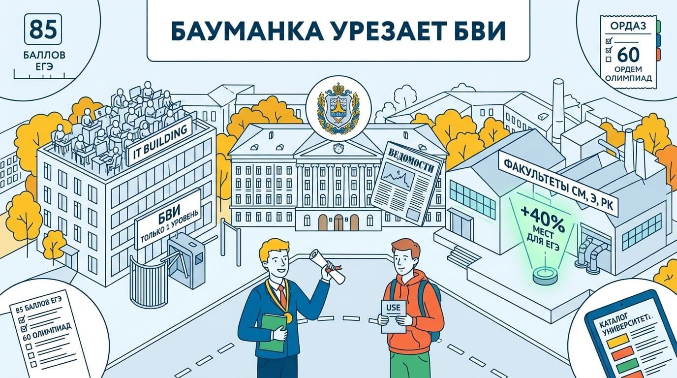 Бауманка урезает БВИ с 1 октября: новые правила приема и льготы