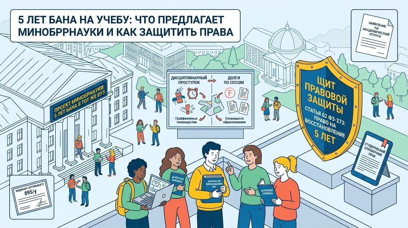 5 лет запрета на учебу в вузе: законопроект и права студентов